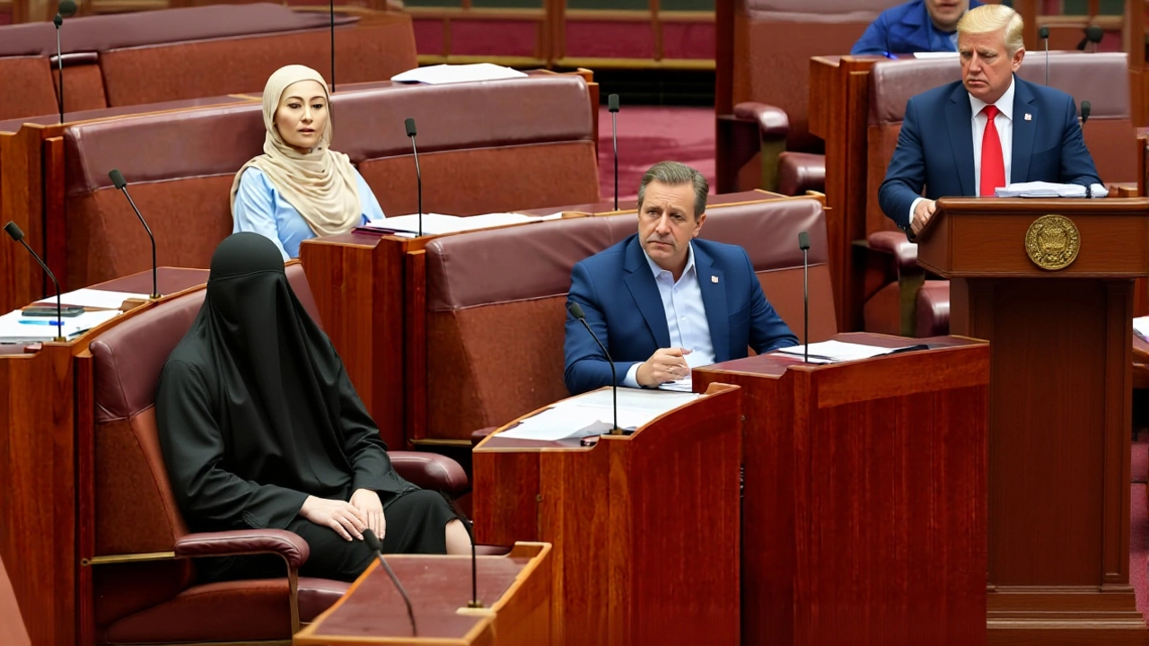 Senator Pauline Hanson suspended for burqa protest in Australian Senate